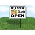 thumbnail image 1 of Double Sided Sign SELF SERVE STAND OPEN VEGETABLES Yard Sign ROAD SIGN with Stand, 1 of 2