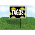 thumbnail image 1 of Double Sided Sign TACO WITH TACO BACKGROUND Yard Sign ROAD SIGN with Stand, 1 of 1