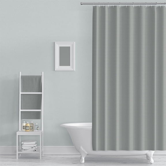 Double Sided Solid Color Polka Dot Waterproof Shower Curtain | 60x72 Inch Fabric Shower Curtain for Bathroom - Polyester Blend, Easy Clean, Wet Dry Separation