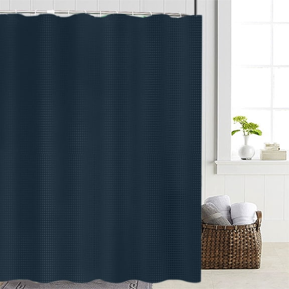 Double Sided Solid Colour Polka Dots Shower Curtain, Waterproof Bathroom Shower Curtain, Hole Drapes for Tub, Home, Hotel, Camping