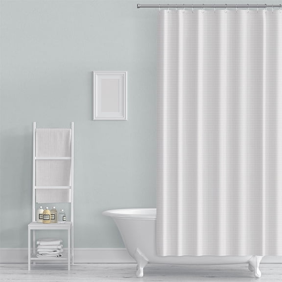 Double Sided Solid Polka Dots Waterproof Shower Curtain 72x72 Inch - Polyester Blend, Opaque Bathroom Curtain, Easy Clean, Wet and Dry Separation