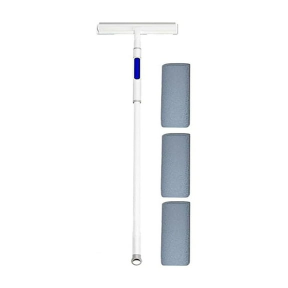 Double-Sided Spray Window Squeegee with Telescopic Handle for Windows, Mirrors, Shower Doors and Cars