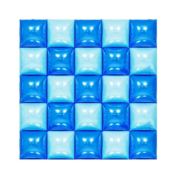 25PCS Blue Square Foil Balloons Wall Backdrop Kit for Birthday Baby Shower Wedding Party Decor