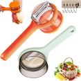 thumbnail image 1 of Double-Sided Stainless Steel Blade Peeling Knife with Storage Boxs, 2025 New Multifunctional Fruit and Vegetable Peeler with Container, Easy to Clean Peelers for Kitchen(Green-Orange-2Pcs), 1 of 8