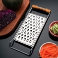 thumbnail image 1 of Double Sided Stainless Steel Graters, 11 Inch Foldable Metal Kitchen Tools, Multi Functional Zesters for Potatoes and Cheese Prep, 1 of 7