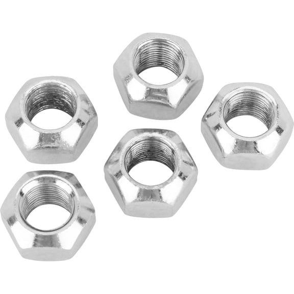 Speedway Motors Double Sided Steel Lug Nuts, 5/8-18 RH Fine Thread, 45 Degree Double Taper Racing Lug Nuts, Zinc Plated Finish, Requires 1 Inch Hex Socket, Set of 5