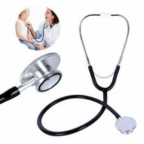Portable Dual Head Stethoscope for Treatment Use with Clear Sound and Noise Free Performance Black metal 5.9 inches