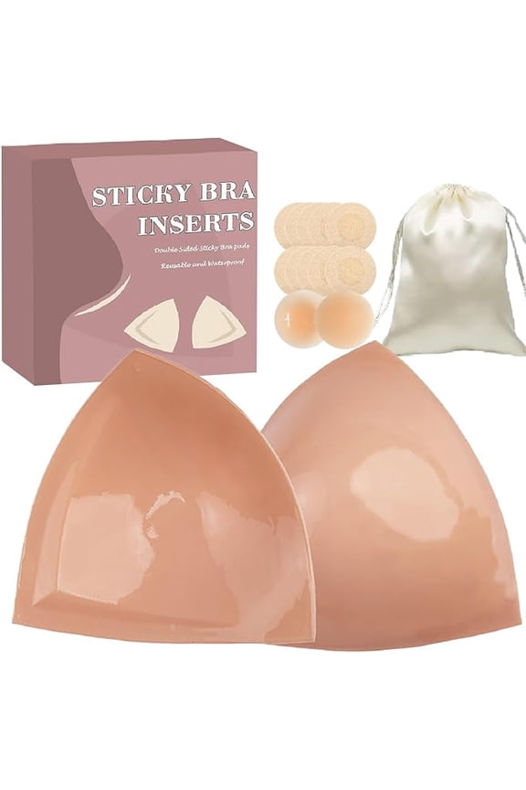Double-Sided Sticky Bra Lift Inserts | Lightly Padded Push-Up Adhesive Bra for Large Bust