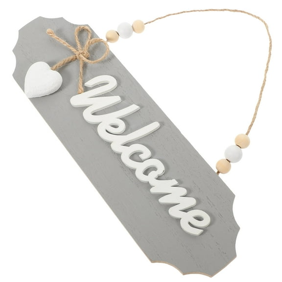 Double Sided Store Sign Welcome Signs for Home Bar Vacant Decor Decorations Office Grey