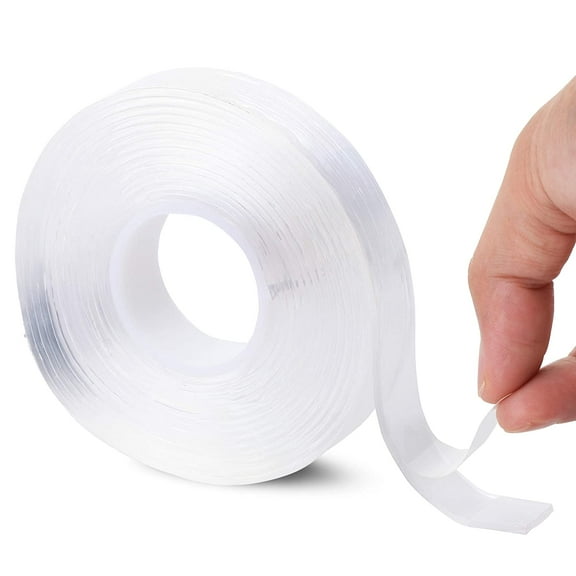 - Double Sided Tape, 0.7 Inch, Transparent, Double Sided Tape for Walls, Double Sided Adhesive Tape, Mounting Tape, Adhesive Tape, Two Sided Tape, Double Stick Tape, Double Face Tape