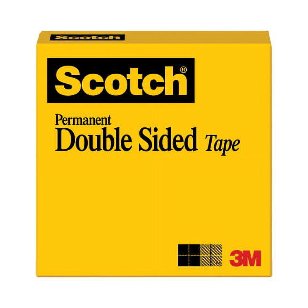 Double-Sided Tape, 3" Core, 0.5" X 36 Yds, Clear | Bundle of 2 Rolls
