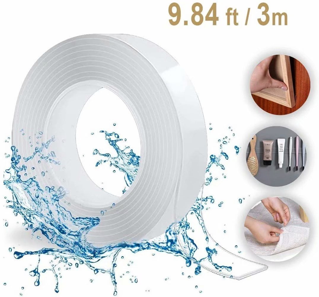 Double-Sided Nano Tape - Heavy Duty Mounting Tape For Walls, Posters, Carpets 9.8x9.8x3cm