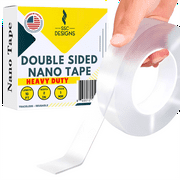 Double Sided Tape, Clear Mounting Tape, Heavy Duty Nano Picture Hanging Strips, Multipurpose Removable Mounting Adhesive, Sticky Strong Wall Strips - 10ft