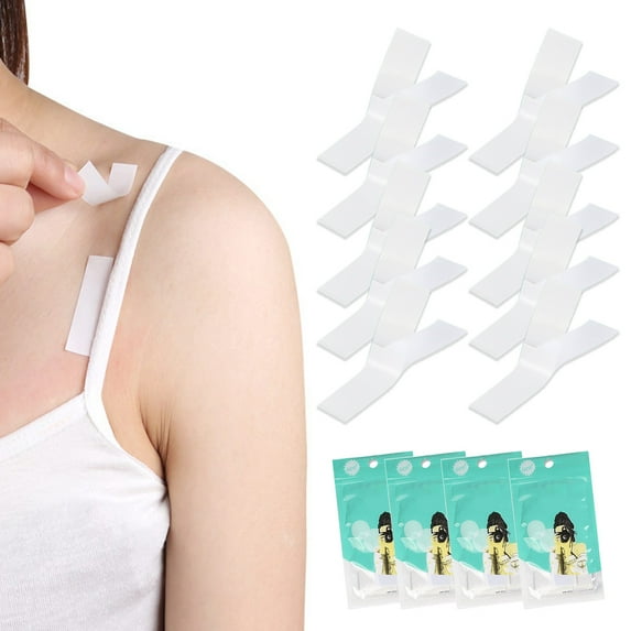 Double Sided Tape For Clothing And Body (144 Strip 4 Packs) | All Day Strength Tape | Transparent For All Skin Shades-Style:Style1;