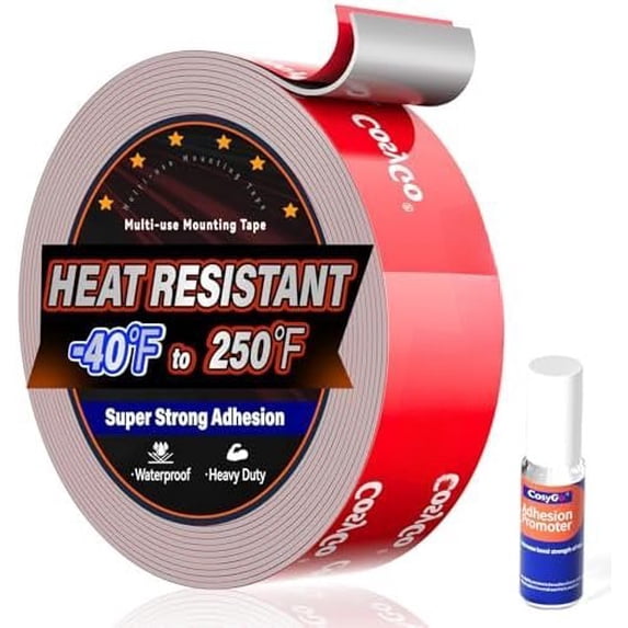 Double Sided Tape Heavy Duty, 15FT Outdoor Heat Resistant Automotive Mounting Tape, 1.2In Width Super Adhesion Tape