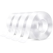 Double Sided Tape Heavy Duty, 16.4ft, Strong Clear Reusable Mounting Adhesive Tape, Residue-Free Multipurpose Sticky Tape for Picture Hanging, Home & Office, 0.59in Wide