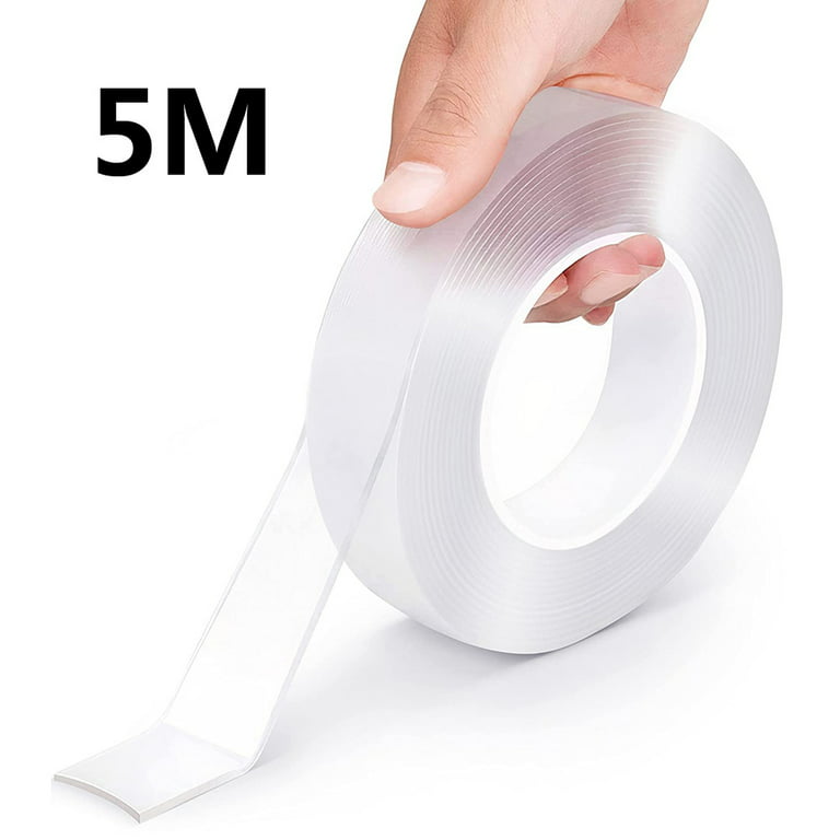 1 Inch x 29.5 Ft Heavy Duty Adhesive Tape, Strips with Adhesive, Strong  Double Sided Self Adhesive Heavy Duty Strips for Home Office School Car and