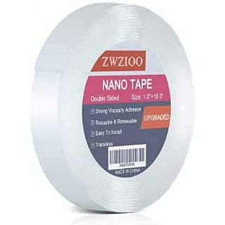 Double Sided Tape Heavy Duty, Double Stick Mounting Adhesive Tape (1 Rolls, Total 9.84ft), Clear Two Sided Wall Tape Strips, Removable Poster Tape for