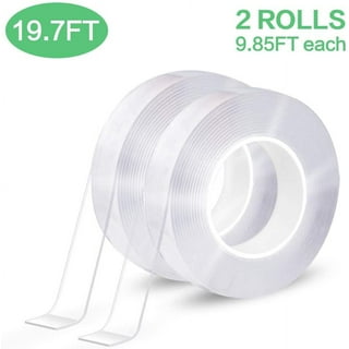 Mounting Tape,16.4 FEET x 0.4 INCH, Double Sided Tape Heavy Duty Picture  Hanging Strips, PE Foam Tape Removable Wall Tape, Strong Adhesive Tape for