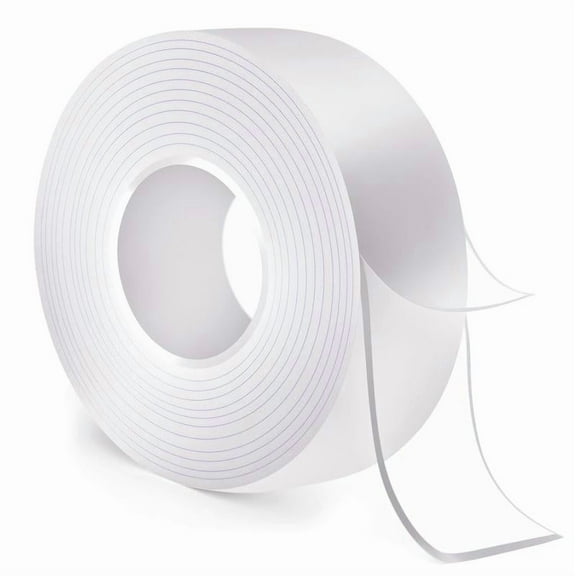 Double Sided Tape Heavy Duty(9.85FT), Nano Double Sided Adhesive Tape, Clear Mounting Tape Picture Hanging Adhesive Strips.