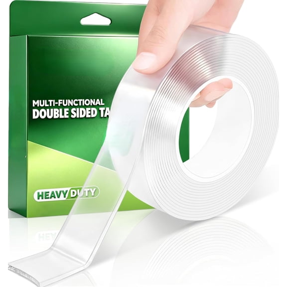 Double Sided Tape Heavy Duty(Extra Large 16.5FT), Nano Adhesive Mounting Tape Wall Decor,Sticky Picture Hanging Adhesive Strips Poster Tape