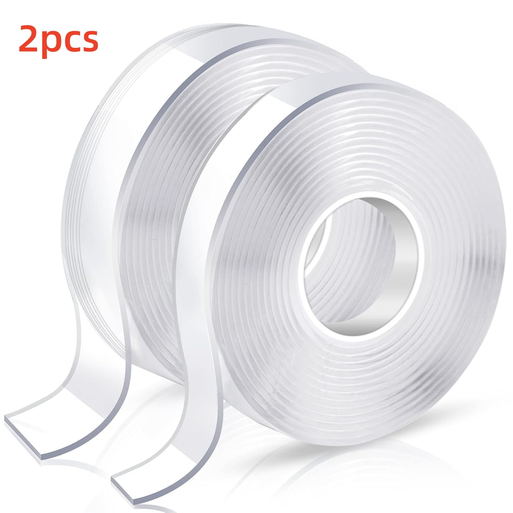 Double Sided Tape Heavy Duty Mounting Tape, Double Stick Mounting Clear Two  Sided Wall tape Strips, Removable Poster tape for Home, Office, Car, Outdoor  Use (0.8in×10fts,2 Rolls, Total 20FT) - Walmart.com, image size:1800x1800
