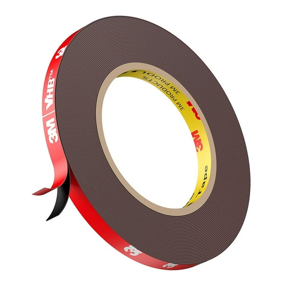 Double Sided Tape, Heavy Duty Mounting Tape Waterproof Foam Tape, 32FT Length, 0.39IN Width for LED Strip Lights, Home/ Office Decor, Made of 3M VHB Tape