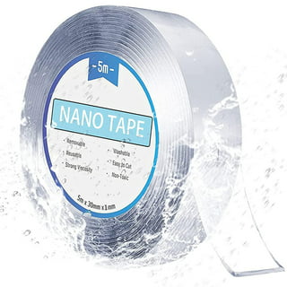  Double Sided Tape Heavy Duty, Nano Clear Strong Removable  Reusable Mounting Tape: Tough Reusable Transparent Sticky Adhesive Llpt  NanoTape for Wall Home Decor and Office Décor (16.5Ft) : Office Products