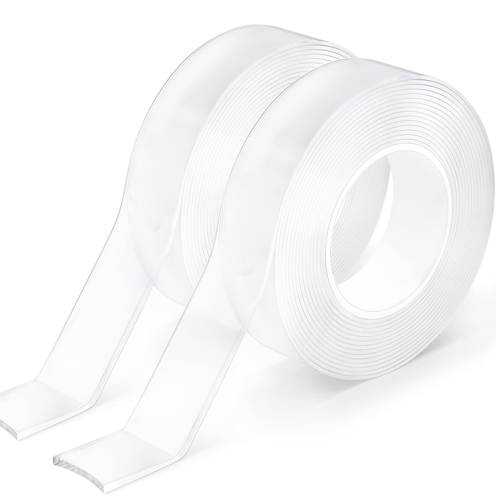 Double Sided Tape Heavy Duty, Nano Adhesive Clear Mounting Tape, 396 Inch Extra Large Pack of 2, Removable Wall Tape for Posters Pictures Decor, Clear