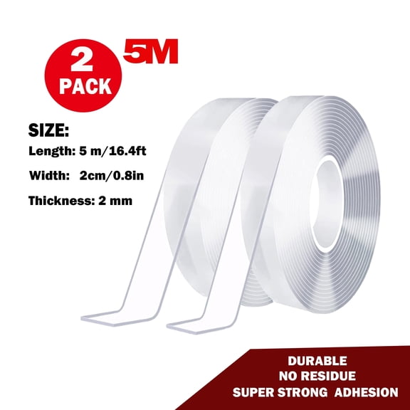 Generic Clear Mounting Tape, 500 cm x 2 cm, 2 mm Thick