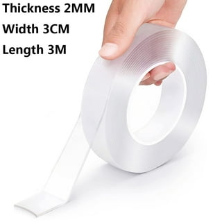 Double Sided Tape 2 Pack Heavy Duty, (3/4 Width, Total 20 FT) Clear  Adhesive Waterproof Removable Double Sided Mounting Tape for Carpet Fix,  Home