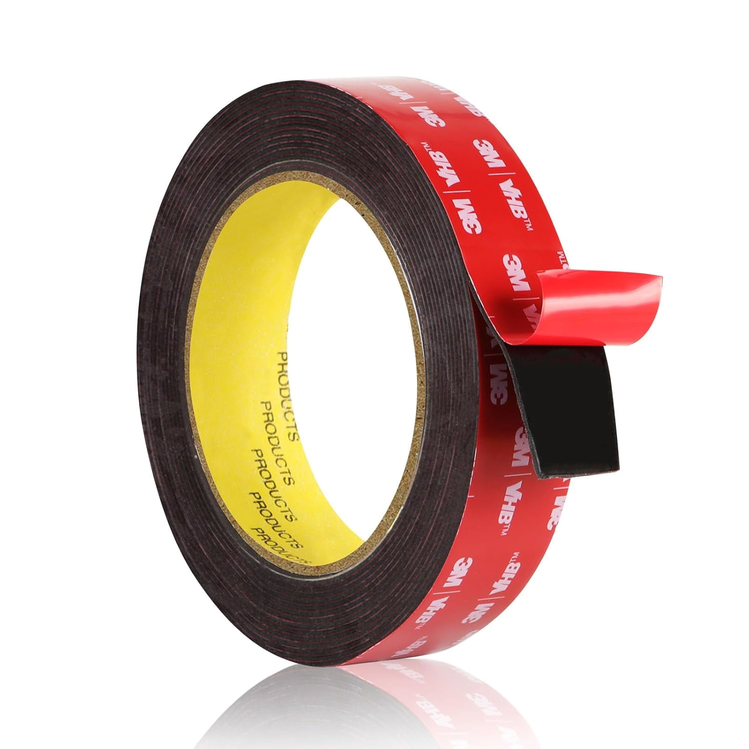 Double Sided Tape Heavy Duty, Waterproof Mounting Foam Tape, 16.5ft Length, 0.98in Width, High Temperature Resistant Adhesive for Car, LED Strip Light, Office Decor, Uses VHB 5952 Raw Material
