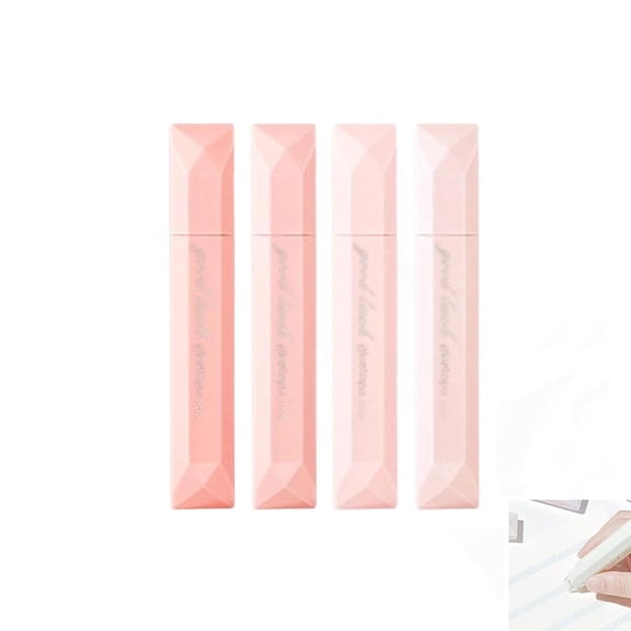 Double Sided Tape Pens - 4PCS Gradient Color Press Double Sided Glue Pen, Designed Specifically for DIY Handwork, Cards, Photo, Album, Journal, Can Be Manually Erased