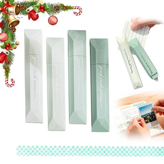 Double Sided Tape Pens,Double Sided Tape Roller,Scrapbook Supplies,Multipurpose Journaling Supplies for Scrapbooking, School Office & Crafts