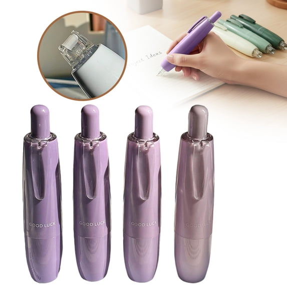 Double Sided Tape Roller, Double Tape Pens Set, Retractable Push Dispenser Adhesive Glue Pen for DIY Craft Scrapbook Wrapping Gift Parcel Home Office Use 0.98x4.3 Inch (4Pcs)