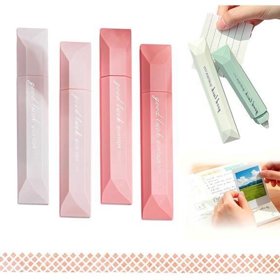 Double Sided Tape Roller for Scrapbooking Gift Wrapping School Crafts4Pink