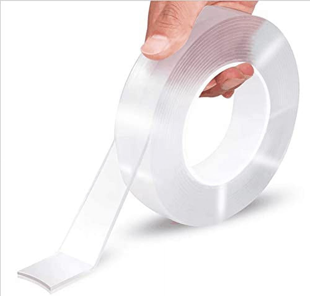  Removable Clear Double Sided Sticky Tape- No Residue, 2 Inches  x 20 Yards : Office Products