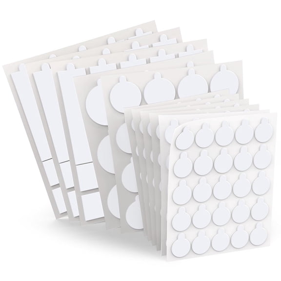 Double Sided Tape for Walls, 220 Pcs Sticky Tack Dots Removable Mounting Putty Clear Adhesive Strips with Tear Tabs No Damage Trace for Hanging Picture Poster Decorations Art Craft Party Supplies