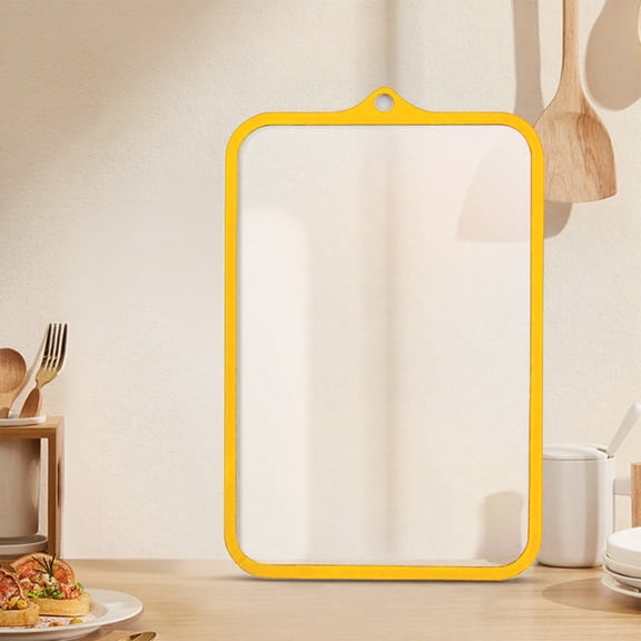 Double Sided Tempered Glass Cutting Board Kitchen Chopping Board Non Slip Heat Resistant Fruit Vegetable Meat Preparation Board Hygienic Easy Clean Kitchen Cooking Surface Protector