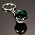 thumbnail image 1 of Double-Sided Time Gemstone Keychain: Exquisite Alloy & Glass Constellation Design, Unisex Style, Perfect Gift, 1 of 12