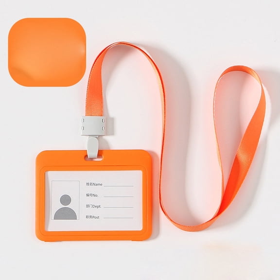 Double-Sided Transparent Employee Work Card Holder Employee Plastic ID Card