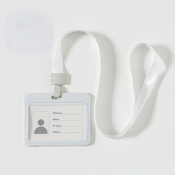 Double-Sided Transparent Employee Work Card Holder Employee Plastic ID Card