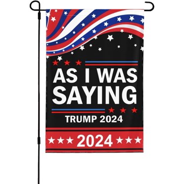 SouthBeach Trump 2024 Car Flag – 12x18 Double Sided, Rough Tex Knit Nylon, USA Theme