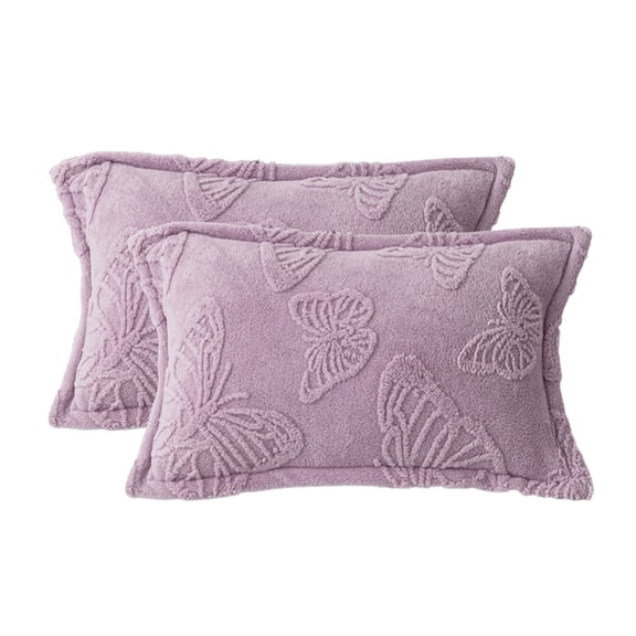 Double Sided Velvet Pillowcases Set Of Two Thickened Plush Milk Velvet Pillow Covers Soft Warm, Bedroom Home Decor Cushion Cases Durable Washable Elegant Comfort Bedding Pillow Shams