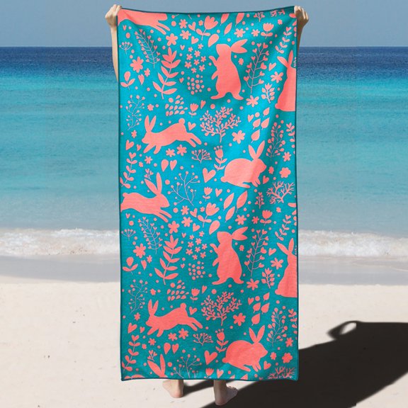 Double-Sided Velvet Quick-Drying Printing Beach Towel Adult Microfiber Beach Bath Towel