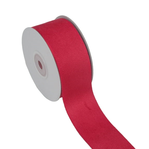 Double Sided Velvet Wired Craft Ribbon, Flocking Decorative Trimming, DIY Gift Wrap Accessory, 5 Yard Polyester Material Bendable Design, for Christmas Wedding Decor, Jewelry Making Supplies