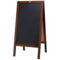 thumbnail image 1 of Double-Sided Vintage Wooden Chalkboard Sign 20"x40" - Freestanding Rustic Brown Sandwich Board with Chalks & Magnetic Eraser for Kitchen, Wedding, Outdoor Use, 1 of 11