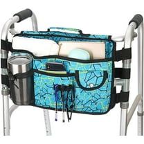 Double Sided Walker Bag Organizer Pouch Tote for Rollator and Folding Walker