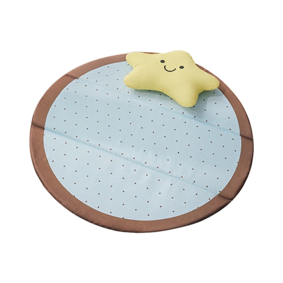 Double-Sided Waterproof Round Cat Mat, Portable Pet Travel Mat, Foldable Pet Cushion Pad for Small Medium Dogs Cats, Indoor or Outdoor, Washable, Durable, for Bed Couch Floor