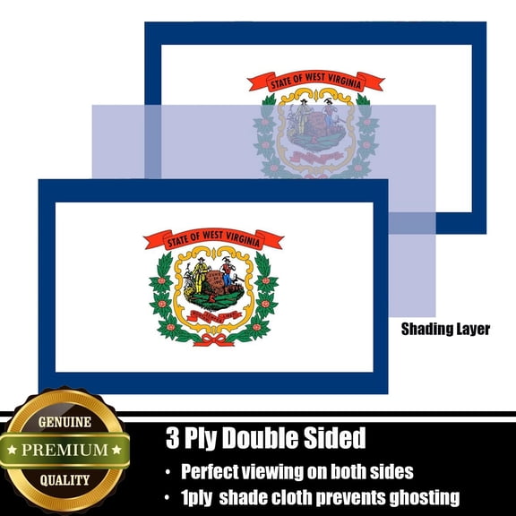 Double Sided West Virginia State Flag 3x5 FT Heavy Duty Polyester with Brass Grommets